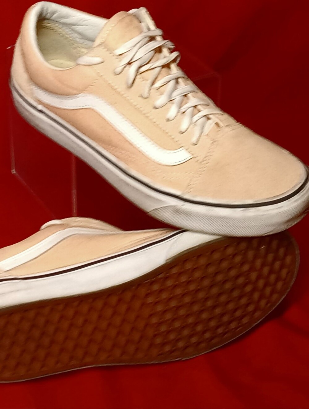 Vans size women 8.5 leather and canvas sneakers